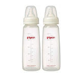 Pigeon Peristaltic Slim Neck Bottle Twin Pack 4+ Months 240ml