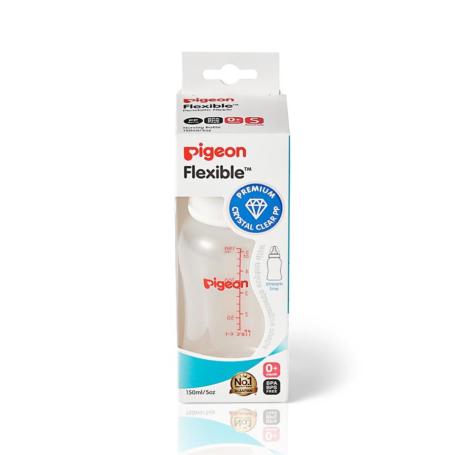 Pigeon Peristaltic Slim Neck Crystal Clear Bottle 150ml