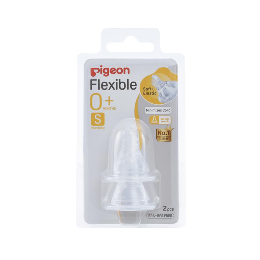 Pigeon Peristaltic Slim Neck Teat S 2 Pack