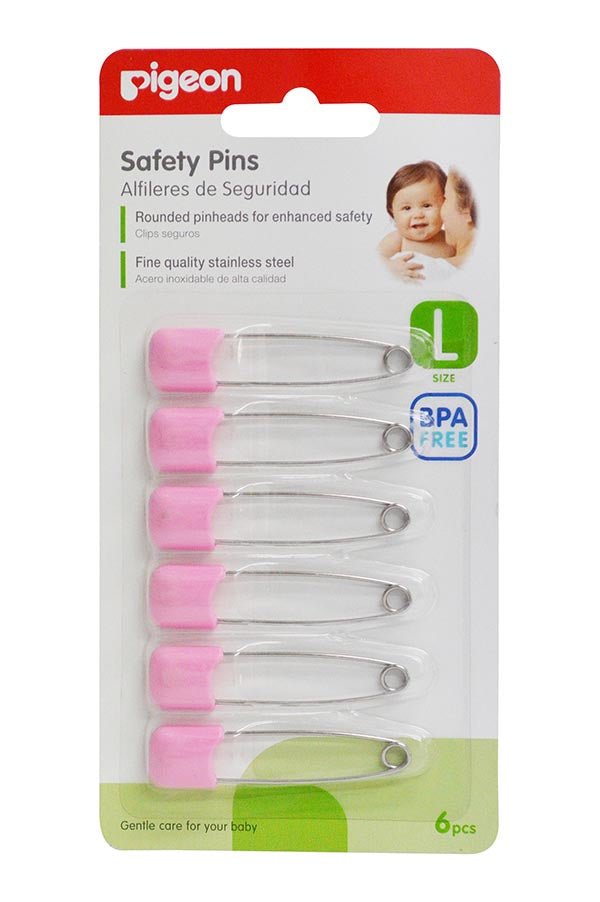 Pigeon Safety Pins (6 pcs) Assorted Colours