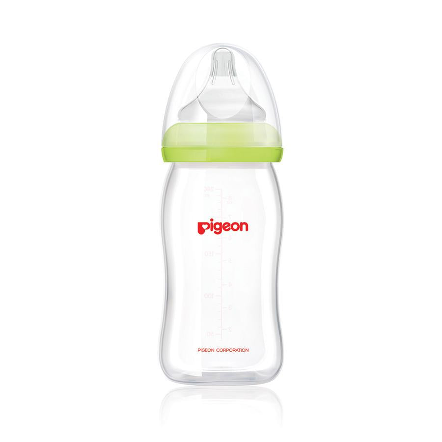 Pigeon Softouch Peristaltic Plus Wide Neck Glass Bottle 240ml