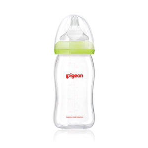 Pigeon Softouch Peristaltic Plus Wide Neck Glass Bottle 240ml