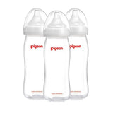 Pigeon Softouch Peristaltic Plus Wide Neck Bottle Triple Pack 330ml