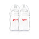 Pigeon Softouch Peristaltic Plus Wide Neck Bottle Twin Pack 160ml