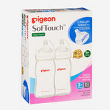 Pigeon Softouch Peristaltic Plus Wide Neck Bottle Twin Pack 240ml