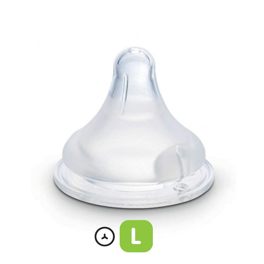 Pigeon Softouch 6months+Wide Neck Teat L 2 Pack