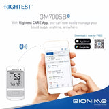 Rightest GS700 Blood Glucose Test Strips Box of 100