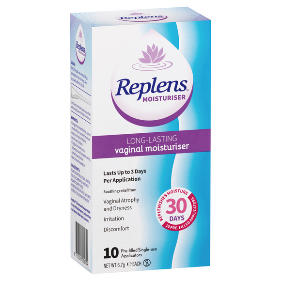 Replens Long Lasting Vaginal Moisturiser 10 Pack