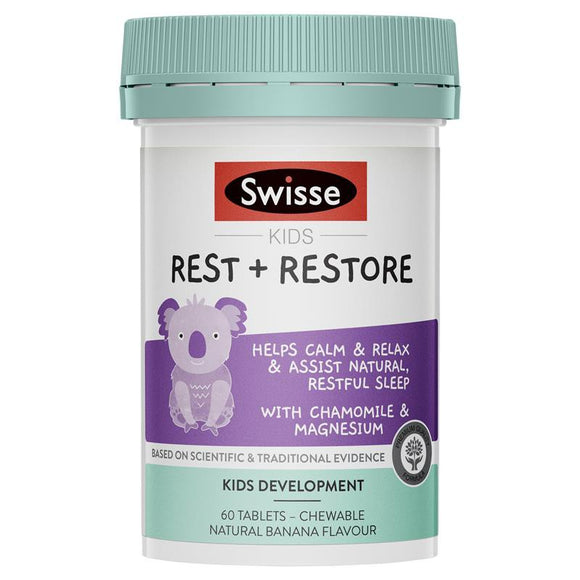 Swisse Kids Rest & Restore 60 Chewable Tablets