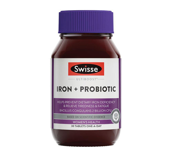 Swisse Ultiboost Iron + Probiotic 30 Capsules