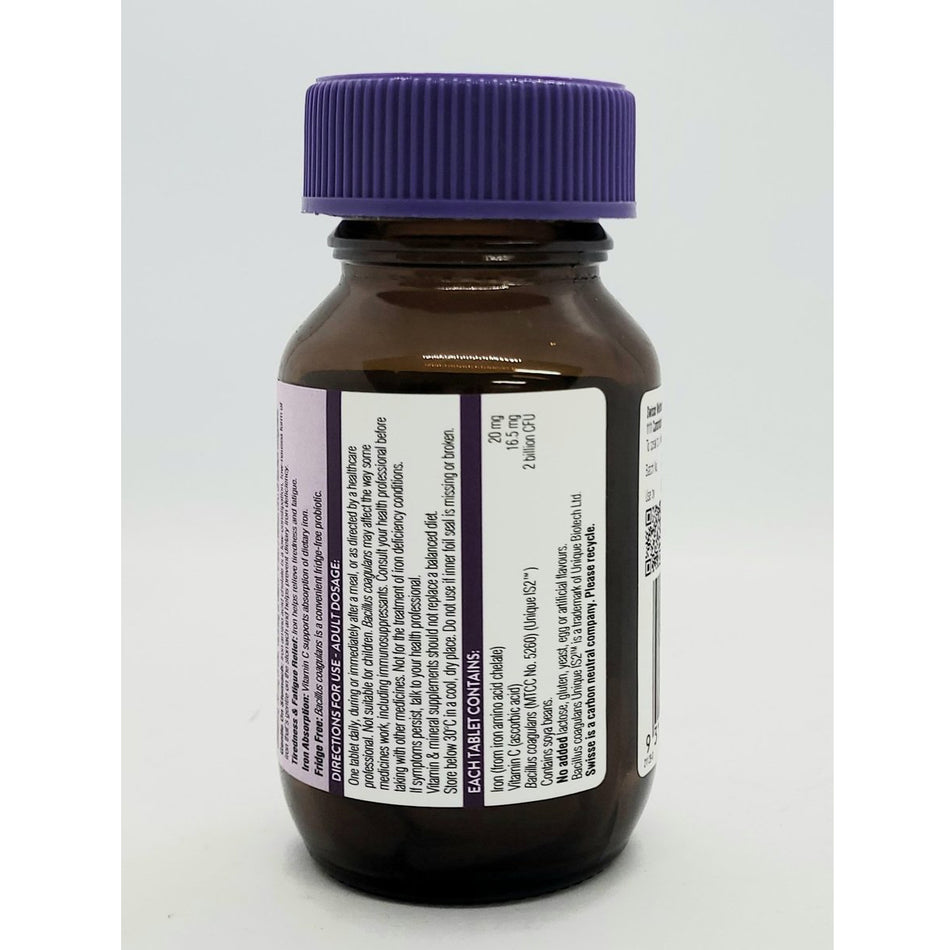 Swisse Ultiboost Iron + Probiotic 30 Capsules