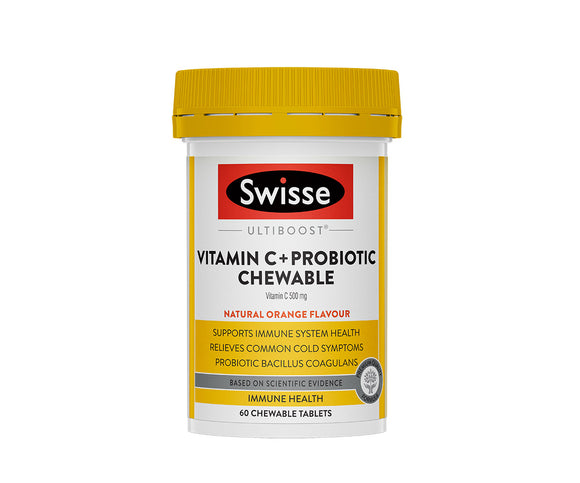 Swisse Ultiboost Vitamin C + Probiotic 60 Chewable Tablet