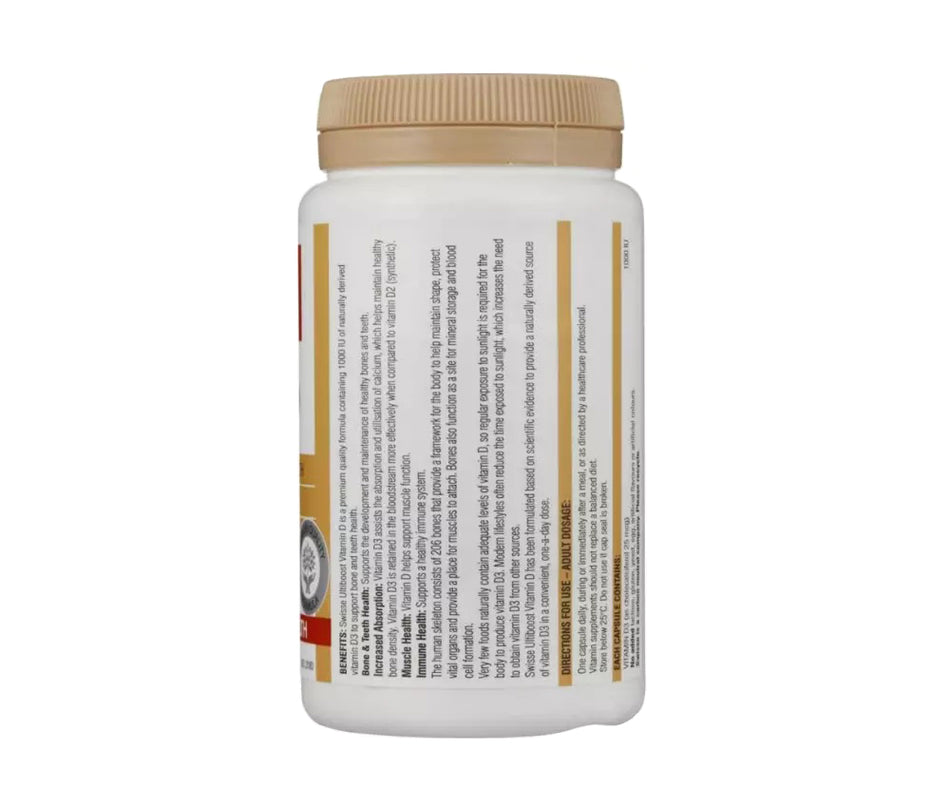 Swisse Ultiboost Vitamin D 250 Capsules