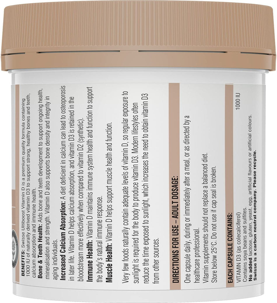 Swisse Ultiboost Vitamin D 400 Capsules