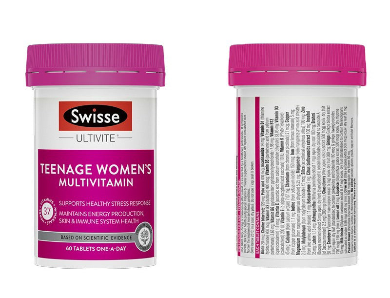 Swisse Ultivite Teenage Women's Multivitamin 60 Tablets