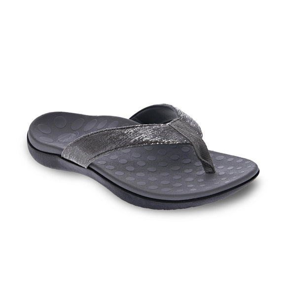 Scholl Orthaheel Orthotic Sonoma II Supportive Thong Pewter