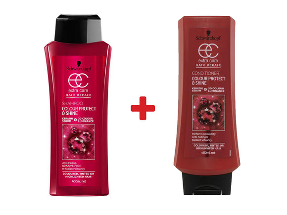 Schwarzkopf Extra Care Colour Protect & Shine Shampoo + Conditioner Duo Pack 400ml