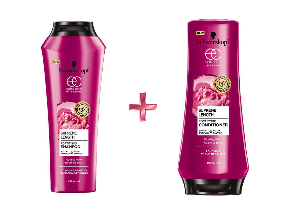 Schwarzkopf Extra Care Supreme Length Conditioner + Shampoo 400ml