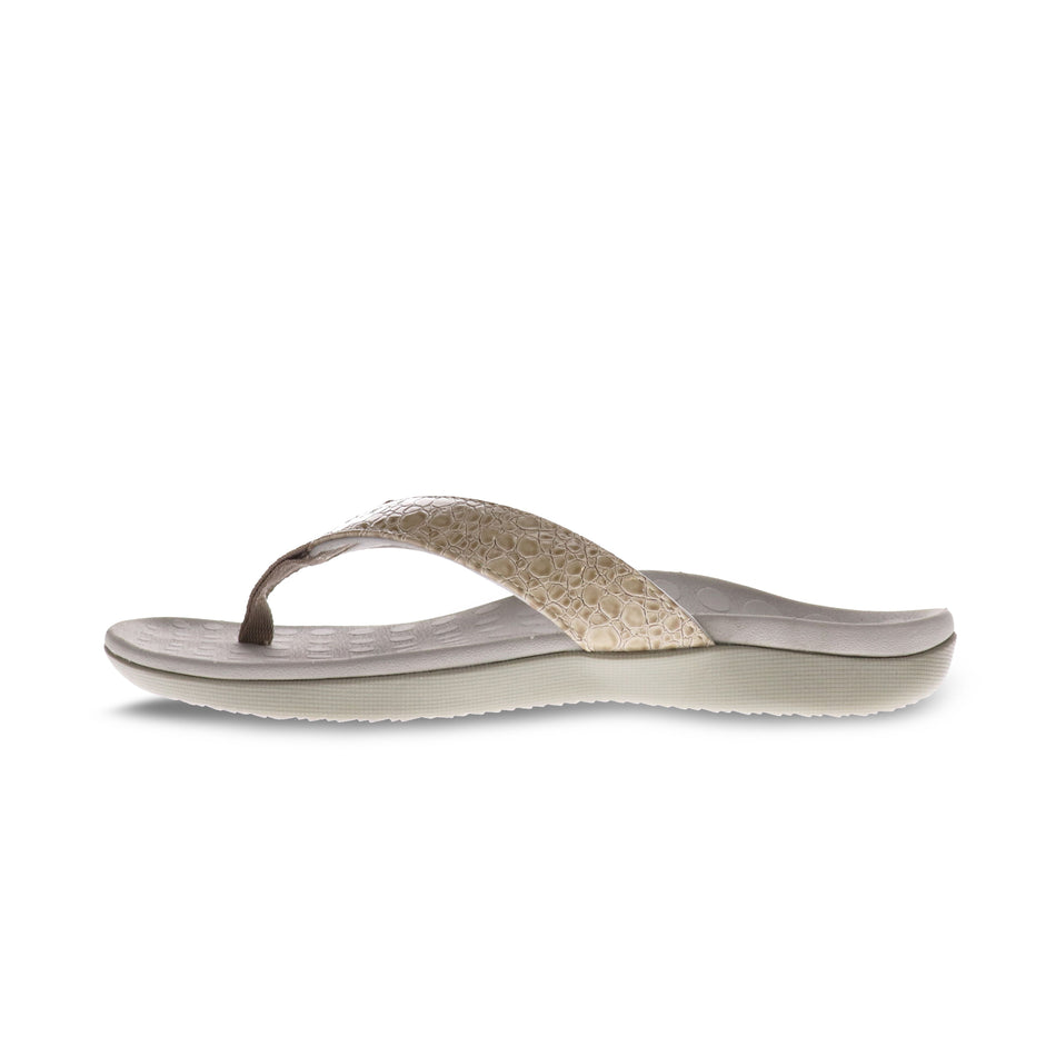 Scholl Orthaheel Orthotic Sonoma II Supportive Thong Grey Reptile