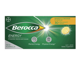 Berocca Energy Vitamin  B & C Mango & Orange Effervescent 30 Tablets