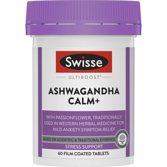 Swisse Ultiboost Ashwagandha Calm+ De-Stress 60 Packs