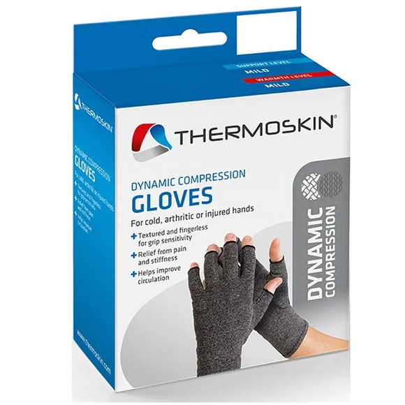 Thermoskin Thermal Dynamic Compression Gloves Grey Size Medium