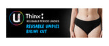 U By Kotex Thinx Reusable Period Undies Bikini Cut Regular Size 14-16