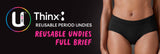 U By Kotex Thinx Reusable Period Full Brief Undies Super 1 Pair Size 6-8