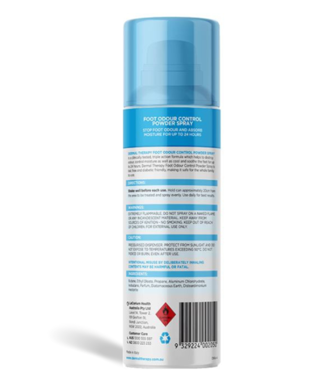 Dermal Therapy Foot Odour Control Powder Spray 210 ml