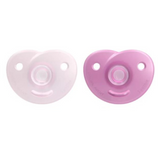 AVENT Soothie 0-6 Months Pink 2-Pack Curved and Heart Shaped