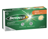 Berocca Energy Vitamin B and C - Orange Flavour 30 Effervescent Tablets