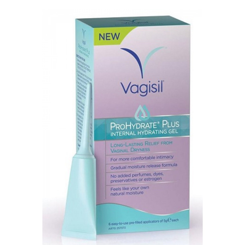 Vagisil Prohydrate Internal Hydrating Gel 6 Pre-Filled Applicators 5g ...