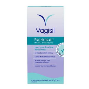 Vagisil Prohydrate Internal Hydrating Gel 6 Pre-Filled Applicators 5g
