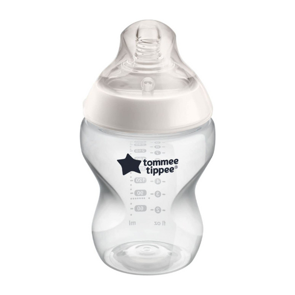 Tommee Tippee Closer to Nature Newborn Baby Bottle 260ml, 0 Months+, 1 Pack