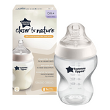 Tommee Tippee Closer to Nature Newborn Baby Bottle 260ml, 0 Months+, 1 Pack