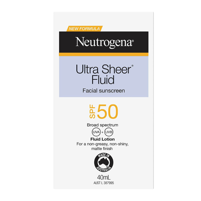 Neutrogena Ultra Sheer Face Fluid SPF50 Broad-Spectrum UVA/UVB 40ml