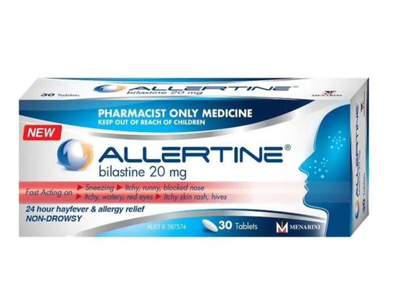 Allertine Bilastine 20mg 24 Hour Hay Fever & Allergy Relief - 30 Tablets
