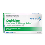 APOHEALTH Cetirizine 10mg Tablets 10 - 24 hours Antihistamine