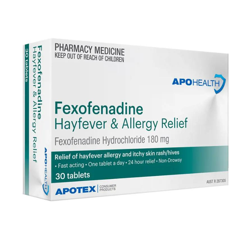 APOHEALTH Fexofenadine 180mg Antihistamine 30 Tablets