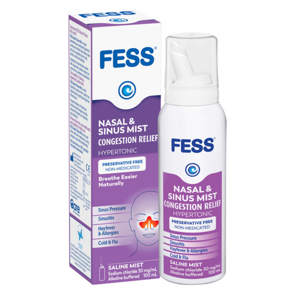 FESS Sinu-Cleanse Nasal & Sinus Mist Hypertonic Spray 100ml