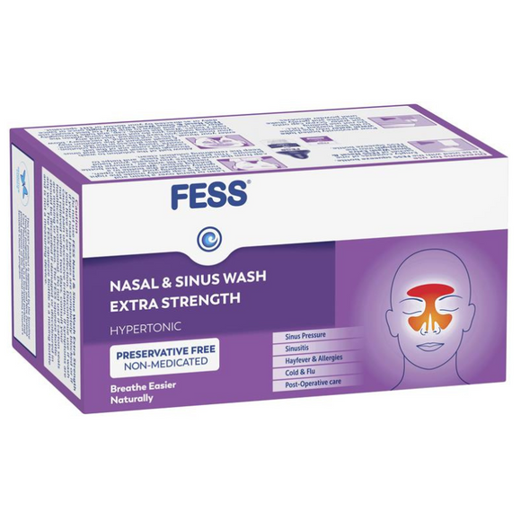 FESS Nasal & Sinus Wash Extra Strength Wash Refill 24 Sachets