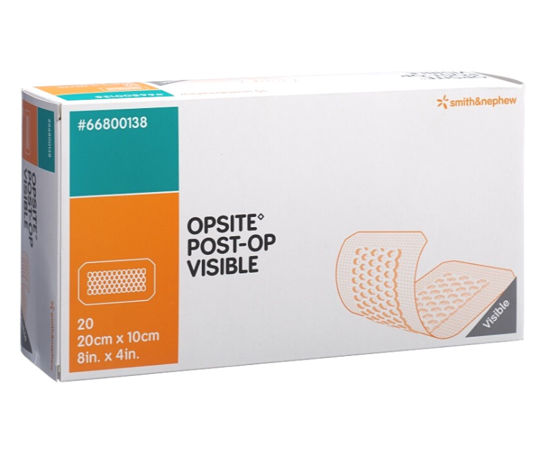 OPSITE Post-Op Wound Absorbent Pad Dressing 20cm x 10cm - 20 Pack