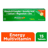 Berocca Energy Vitamin B & C Orange Flavour Effervescent 15 Tablets