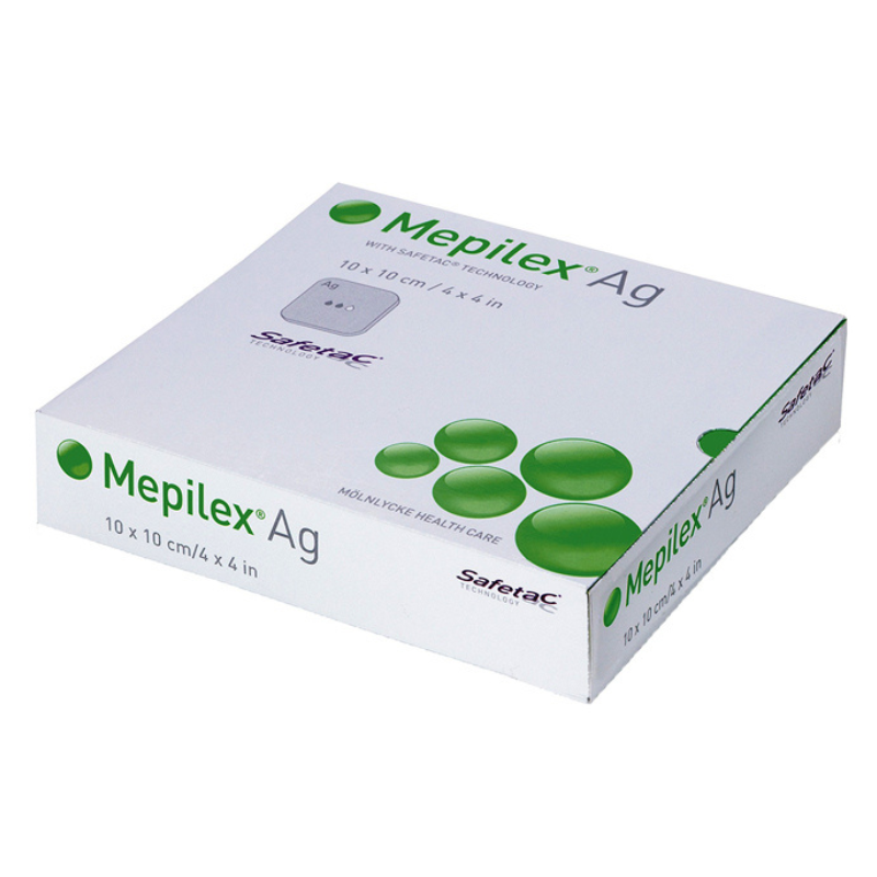 Mepilex Ag 10 x 10cm Antimicrobial Foam Dressing Box of 5