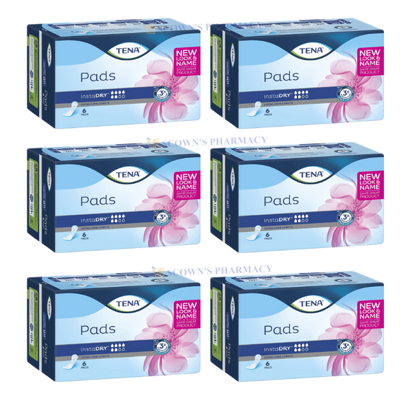 6 x TENA Pad Maxi Instadry 6 Pack = 36 Pads