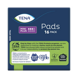 6x TENA Pad Mini Plus Long Length 16 Pack = 96 Pads