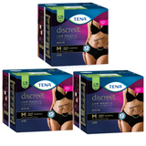 3 x TENA Discreet Noir Incontinence Underwear Black Low Waist Medium 9 Pack = 27 Pants