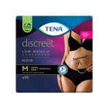 3 x TENA Discreet Noir Incontinence Underwear Black Low Waist Medium 9 Pack = 27 Pants