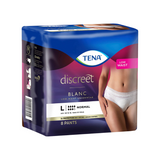 3 x TENA Pants Discreet Woman Soft-fit Fabric Blanc Size Large 8 Pack = 24 Pants