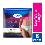 3 x TENA Pants Discreet Woman Soft-fit Fabric Blanc Size Large 8 Pack = 24 Pants